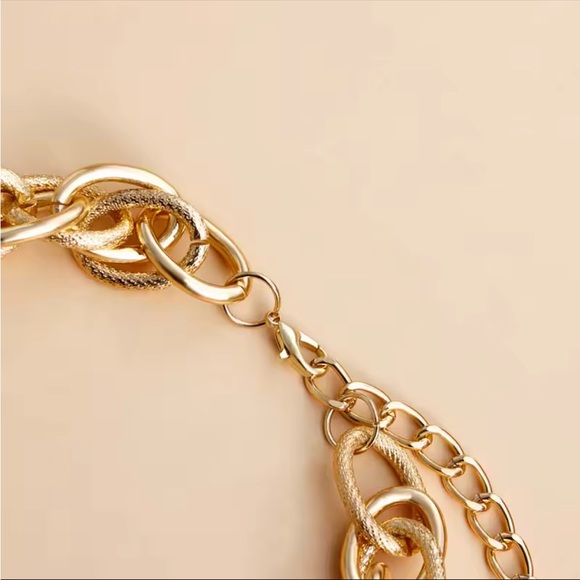 New! Zara 2 tones Gold Chain Bracelet adjustable - Picture 10 of 12